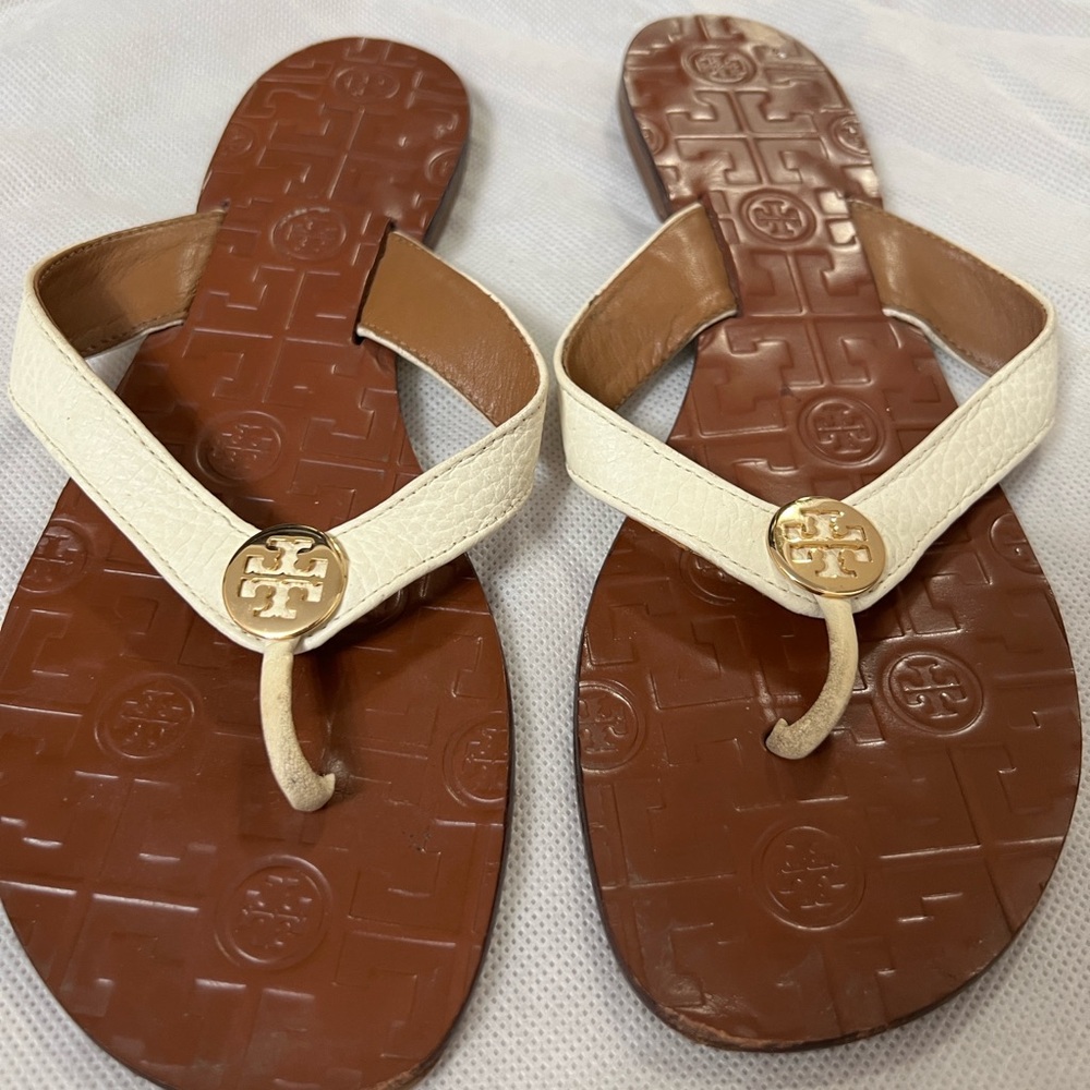 Tory Burch Leather Sandal -White